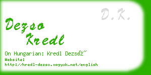 dezso kredl business card